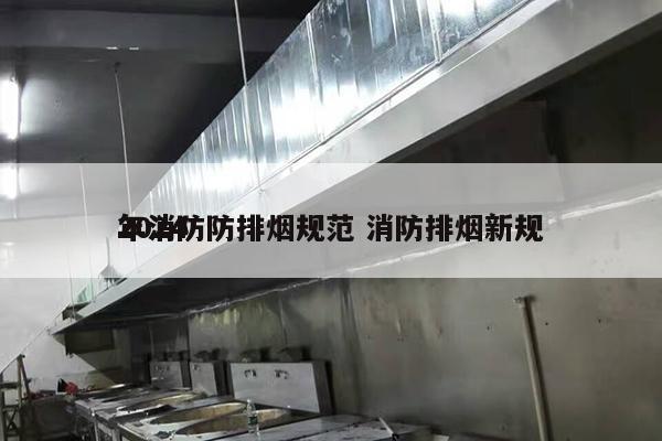 2024
年消防防排烟规范 消防排烟新规